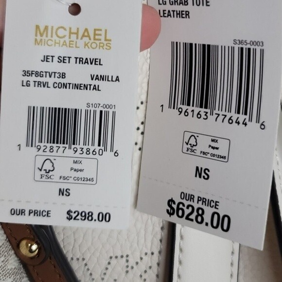 NWT Michael Kors 2 SET Shoulder Bag Tote Handbag Wallet Designer signature $1000 - Picture 10 of 14